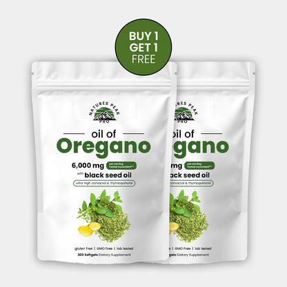 Oil of Oregano 2-in-1 with Black Seed Oil Softgels – 300 Softgels/Bag
