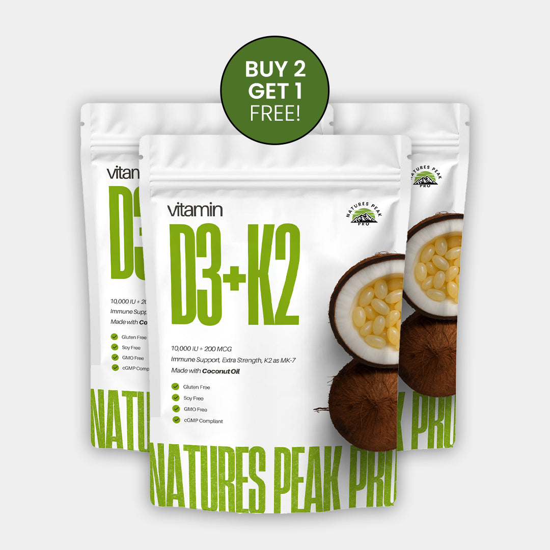 D3 + K2 (MK7) with Coconut Oil - 300 Softgels/Bag