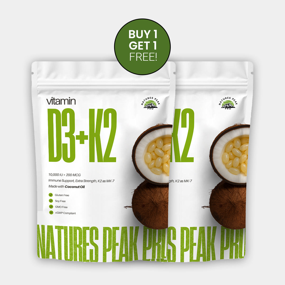 D3 + K2 (MK7) with Coconut Oil - 300 Softgels/Bag