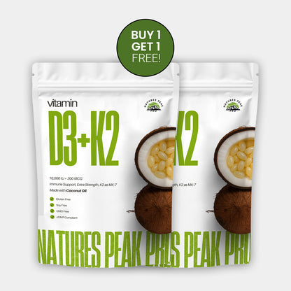 D3 + K2 (MK7) with Coconut Oil - 300 Softgels/Bag