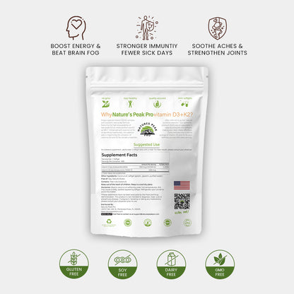 D3 + K2 (MK7) with Coconut Oil - 300 Softgels/Bag