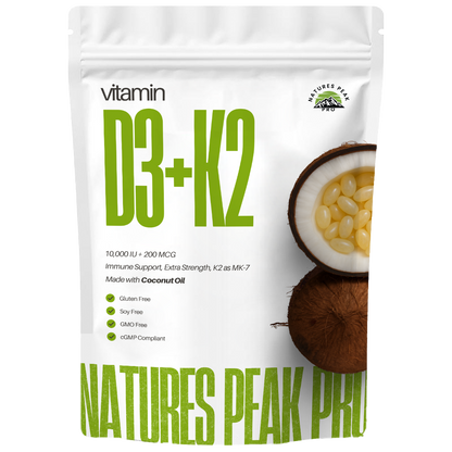 D3 + K2 (MK7) with Coconut Oil - 300 Softgels/Bag