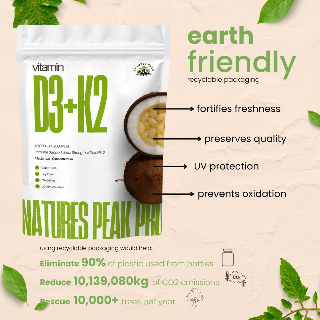 D3 + K2 (MK7) with Coconut Oil - 300 Softgels/Bag