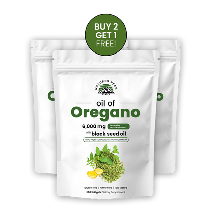 Oil of Oregano 2-in-1 with Black Seed Oil Softgels – 300 Softgels/Bag